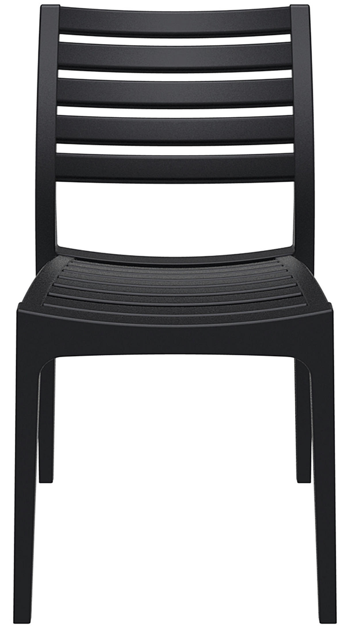 GARTENSTUHL 2er Set Kunststoff schwarz - Schwarz, Kunststoff (48/82/48cm) - CLP