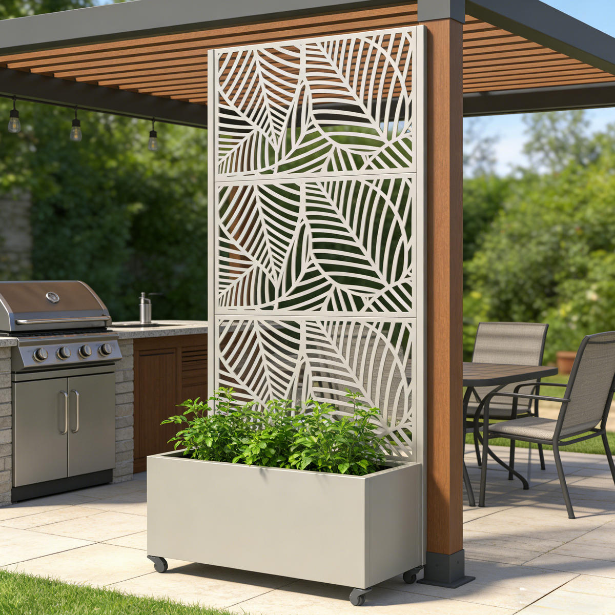 CVETLIČNI KORITO Surnskoki - bež, kovina (82/190/38cm) - casa.pro