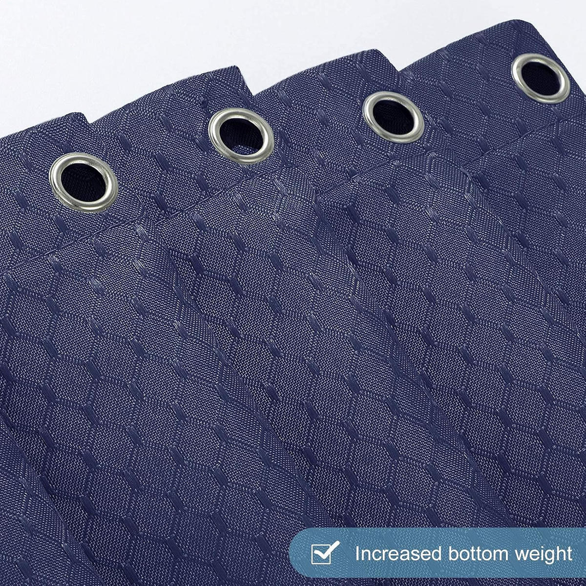 DUSCHVORHANG Blau Polyester mit Haken - Blau, Textil (180/120cm) - MCBOSON