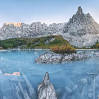 FOTOTAPETE alpine Landschaft 400 x 250 cm - Blau, Papier (400/250cm) - Sanders & Sanders