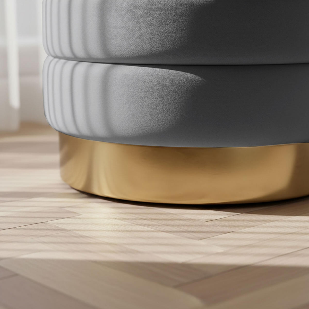 SITZHOCKER BELLA, Grau, T80xB42xH42 - Grau, Holz (42/42/80cm) - Milordbikes