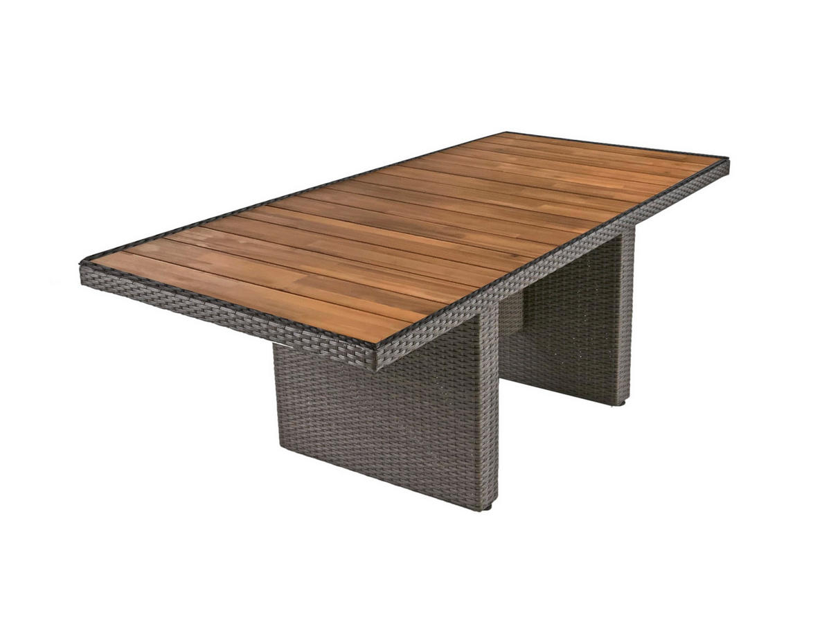 GARTEN-SITZGRUPPE Graz 7-teilig Gartenmöbel-Set - Braun, Holz - DELUKE