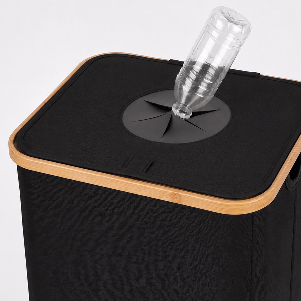 COLECTOR Negru pentru sticle returnabile 100 L - negru, carton ondulat/material textil (40/75/33cm) - Relaxdays