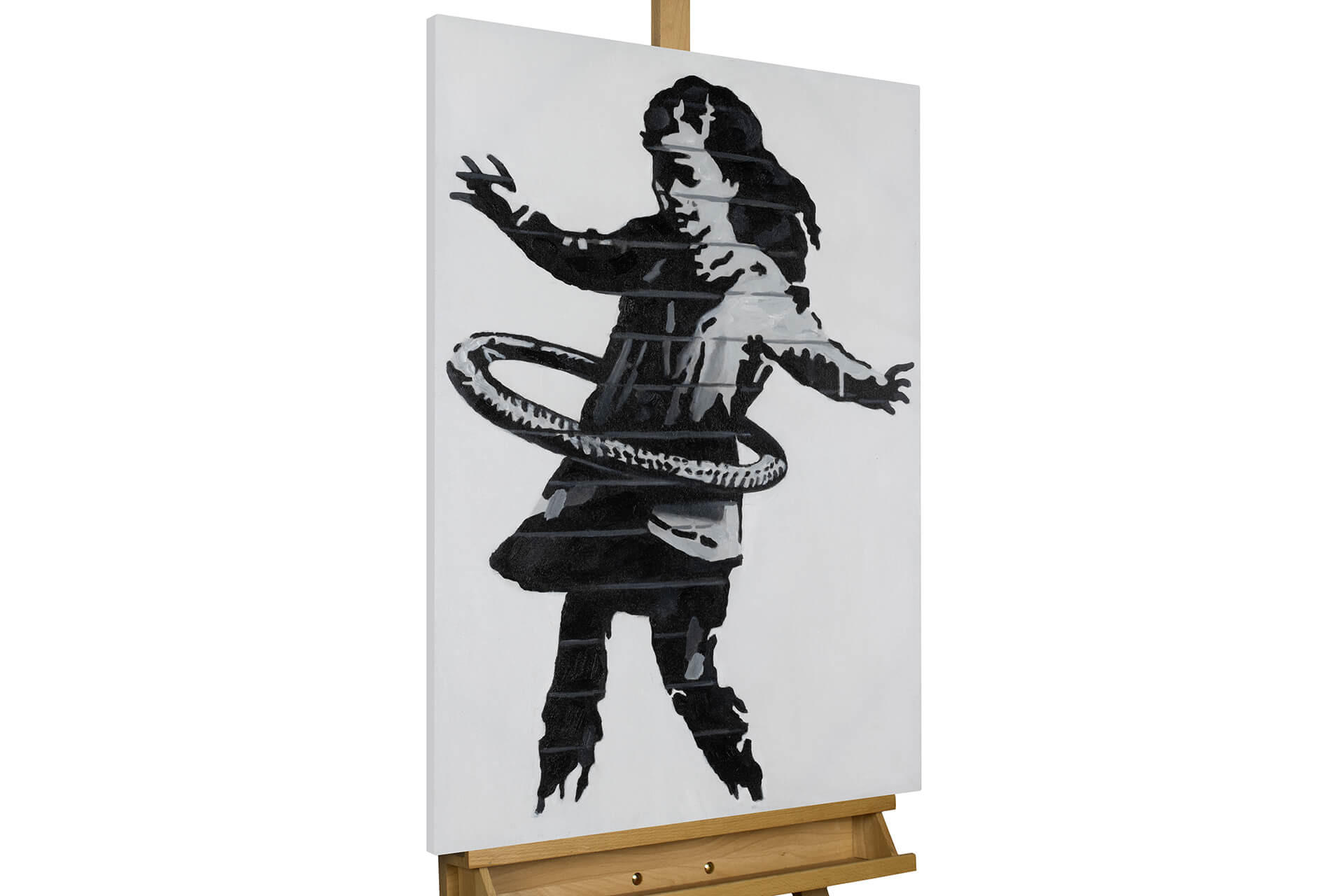 OLEJOMAĽBA 60/90 cm, Zvieratá - čierna, drevo/textil (60/90cm) - KUNSTLOFT