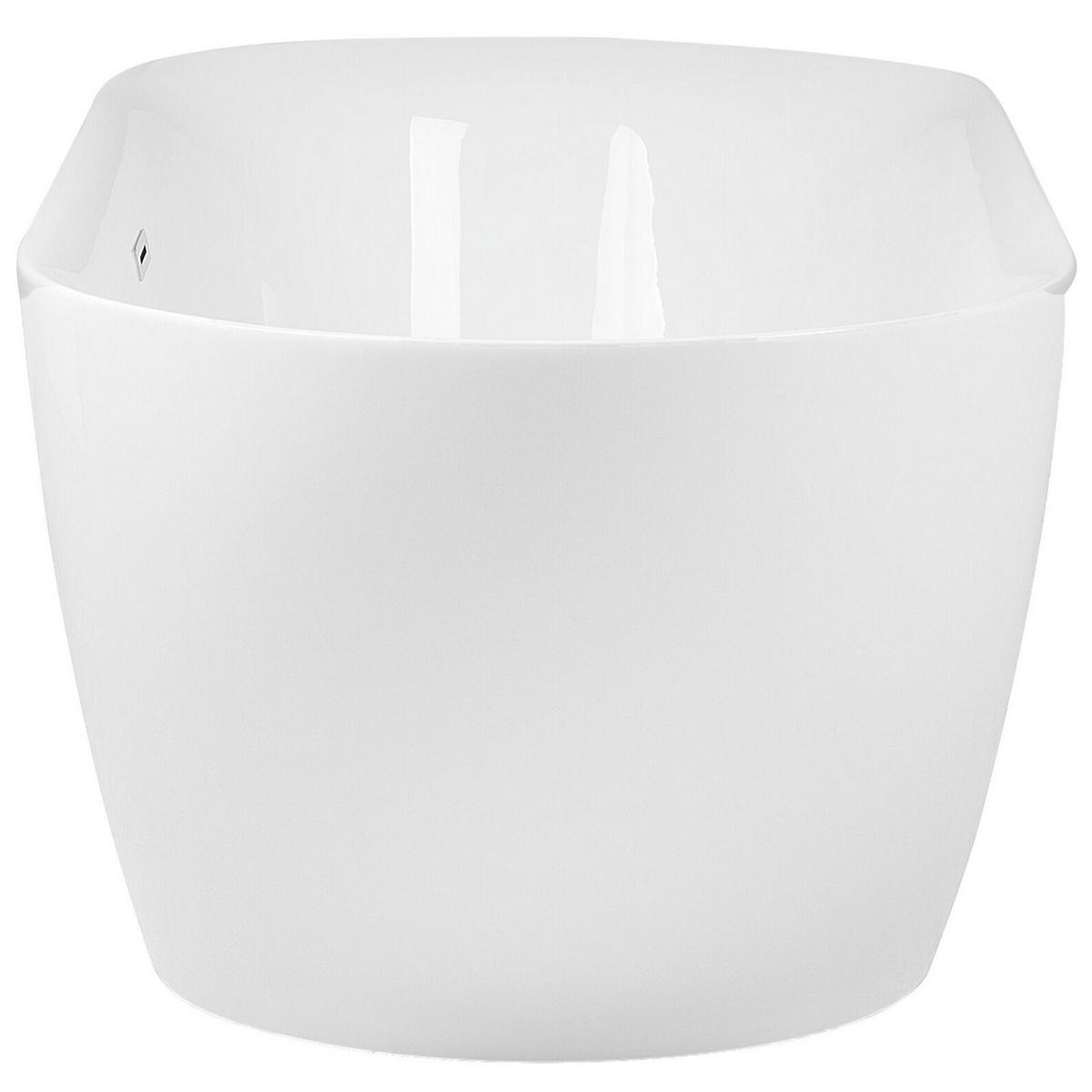 BADEWANNE FREISTEHEND 80x180x58 cm weiß Carrera - Weiß, Kunststoff (80/58/180cm) - Beliani