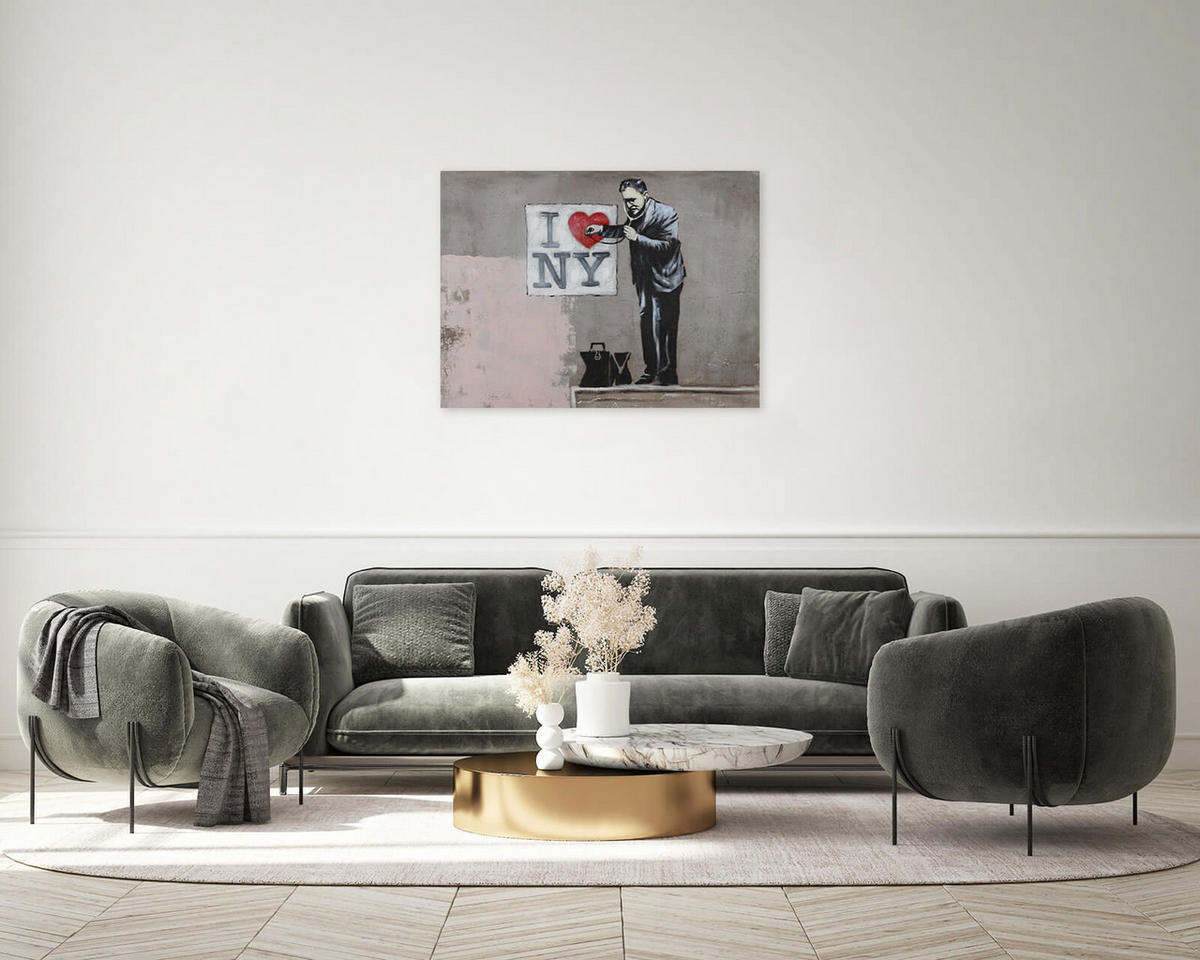 ACRYLBILD HANDGEMALT 100/75 cm - Beige, Holz/Textil (100/75cm) - KUNSTLOFT