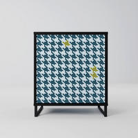 SIDEBOARD OUT OF CONTEXT, Schwarz, 57,5x42x67,5 cm, Schwarze Metall-Rahmenfüße - Multicolor/Schwarz, Holzwerkstoff/Metall (57.5/67.5/42cm) - SpaceRebels
