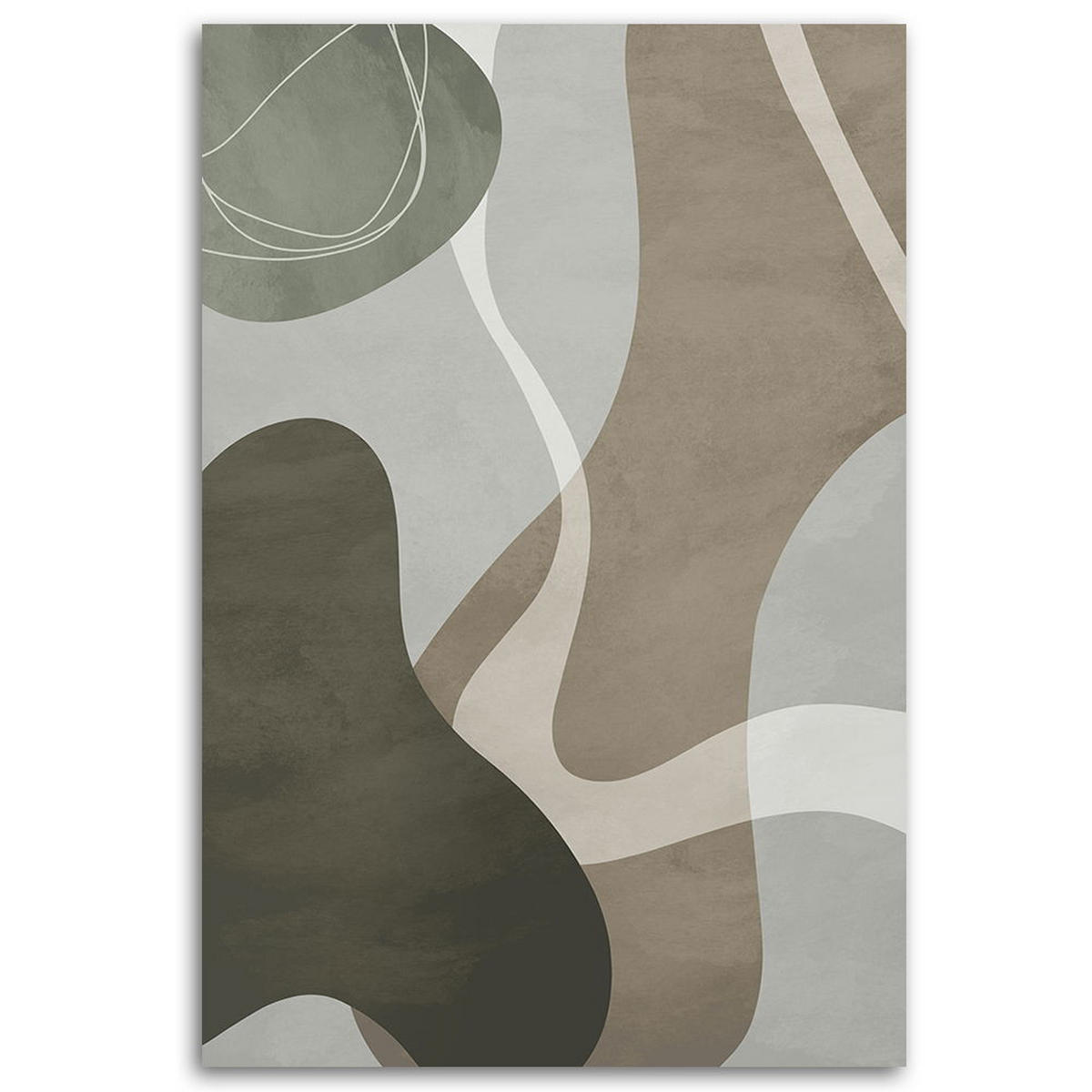 KUNSTDRUCK Grau 80/120 cm - Grau, Textil (80/120cm) - KUNSTLOFT