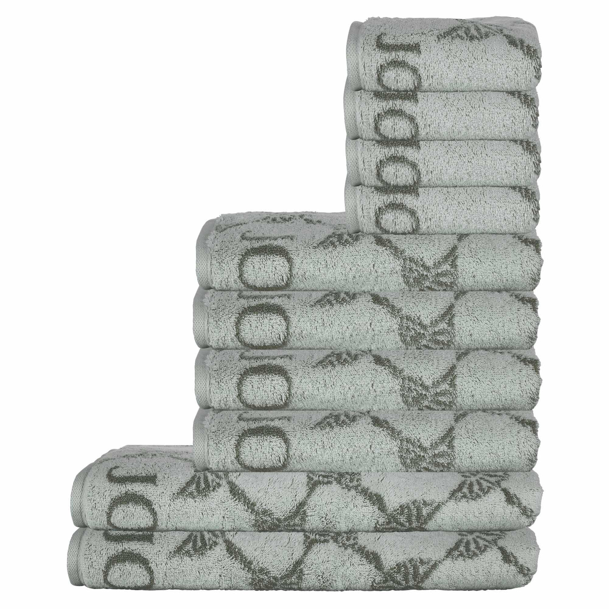 HANDTUCH Unisex Grün Baumwolle 10er Pack - Salbeigrün, Textil (200/135cm) - Joop!