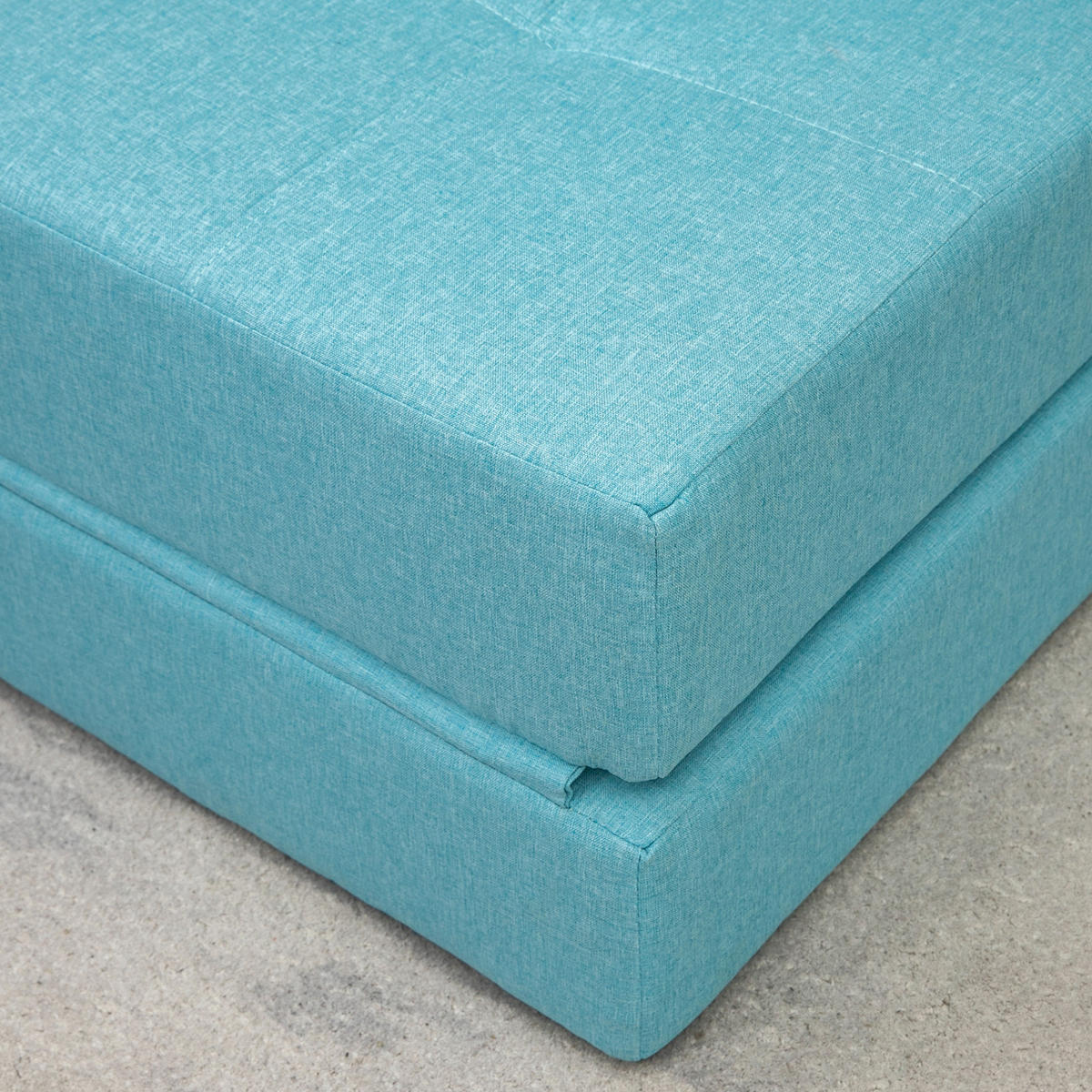 SCHLAFSESSEL 70/70/61 cm mit Liegefläche 70/174 cm – klappbar & platzsparend - Blau, Textil (70/61/70cm) - BEAOK