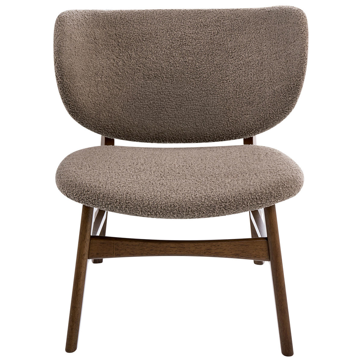 SESSEL Bouclé Taupe Day - Taupe, Textil (62/70/69cm) - Beliani