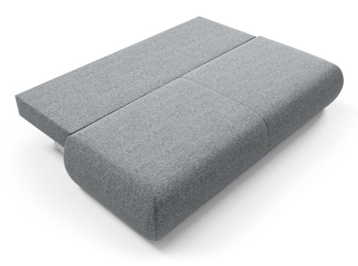 SOFA Dunkelgrau PENTI Mit Schlaffunktion Bez Armlehnen - Grau, Textil (214/74/100cm) - Sepro Meble