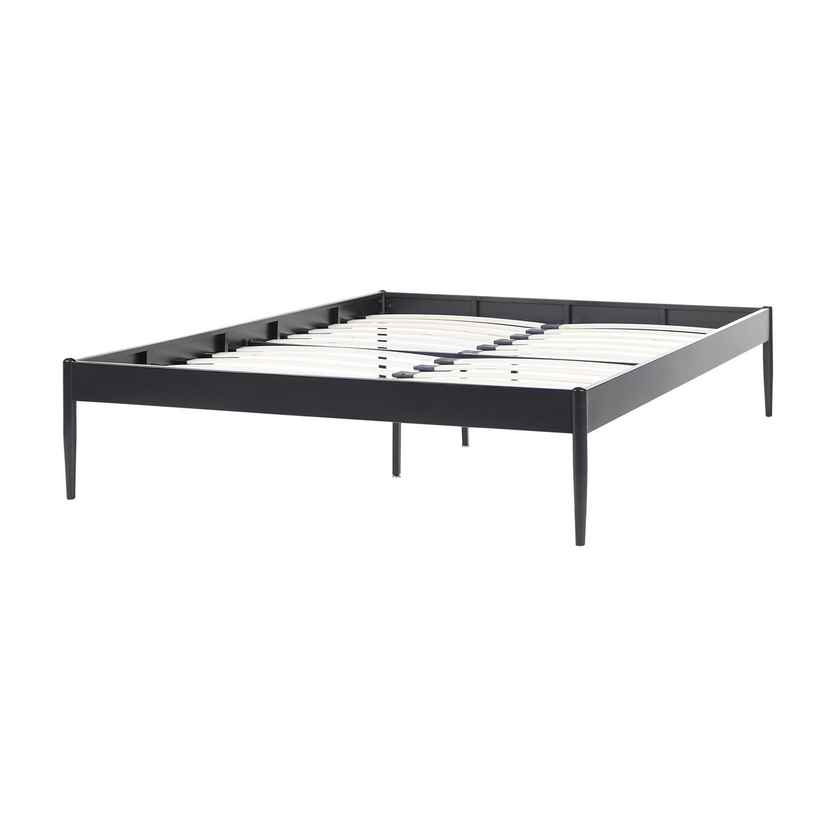 BETT mit Lattenrost 140/200 cm Schwarz Vaurs - Schwarz, Metall (140/200cm) - Beliani