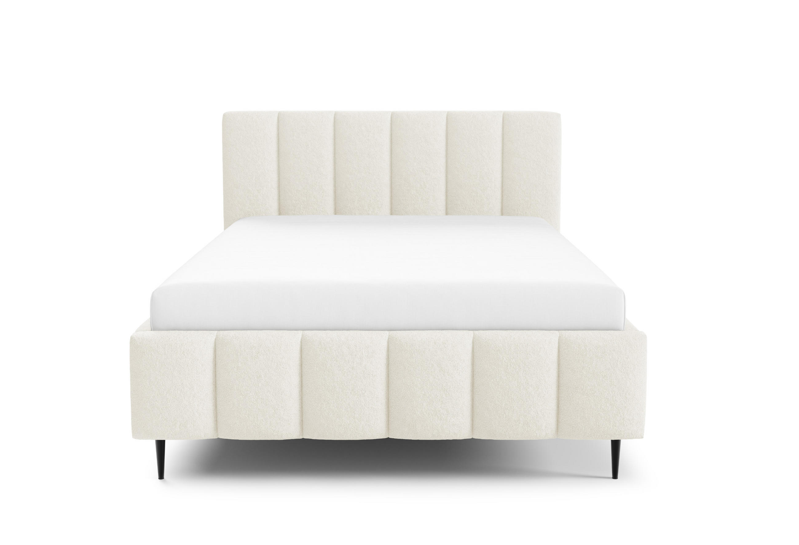 POLSTERBETT mit Bettkasten 140x200 cm in Creme - Creme, Metall (140/200cm) - Home Collective