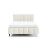 POLSTERBETT mit Bettkasten 140x200 cm in Creme - Creme, Metall (140/200cm) - Home Collective