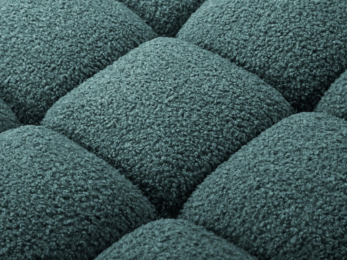 SOFA modular rechts Bellis aus Boucle petrol 4 Sitzplätze - Petrol, Textil (282/70/94cm) - Micadoni
