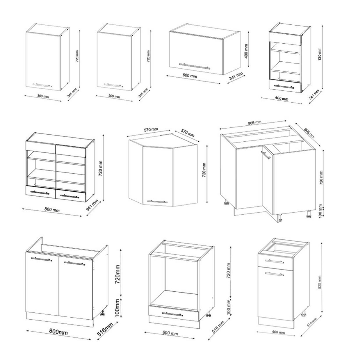 ECKKÜCHE Fame-Line Weiß Landhaus/Weiß 160 x 190 cm, AP Marmor - Creme/Weiß, Holzwerkstoff (190/81.6/60cm) - Vicco