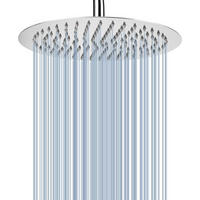 REGENBRAUSE 25 cm Edelstahl Chrom - Silberfarben, Metall (25/2/25cm)