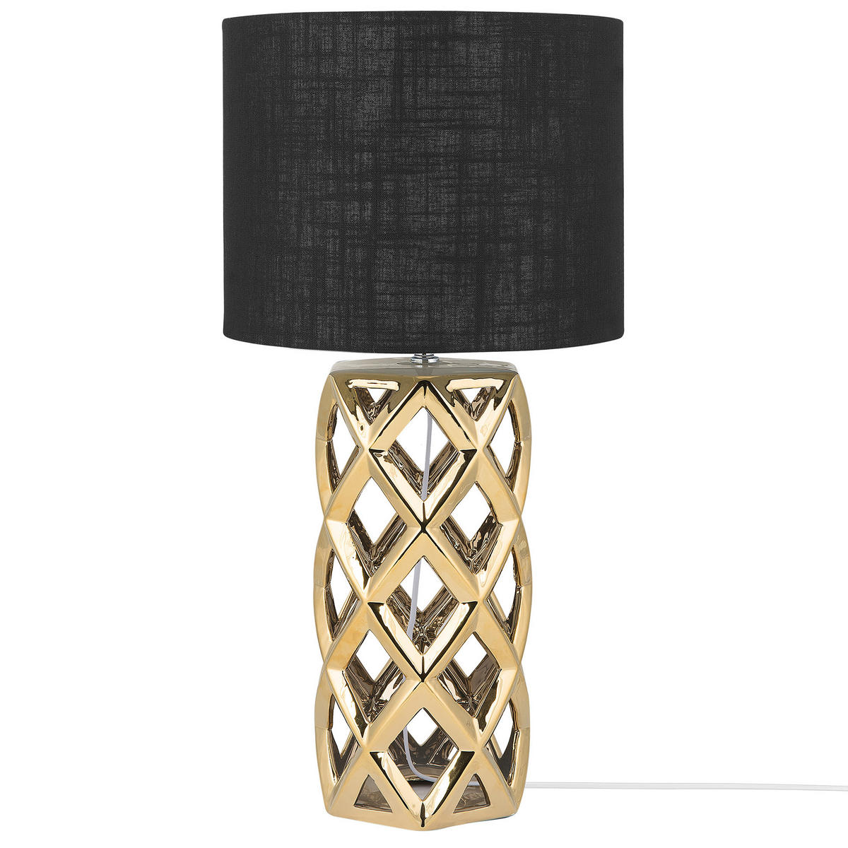 TISCHLAMPE Selja 35/35/71 cm - Schwarz, Keramik (35/35/71cm) - Beliani