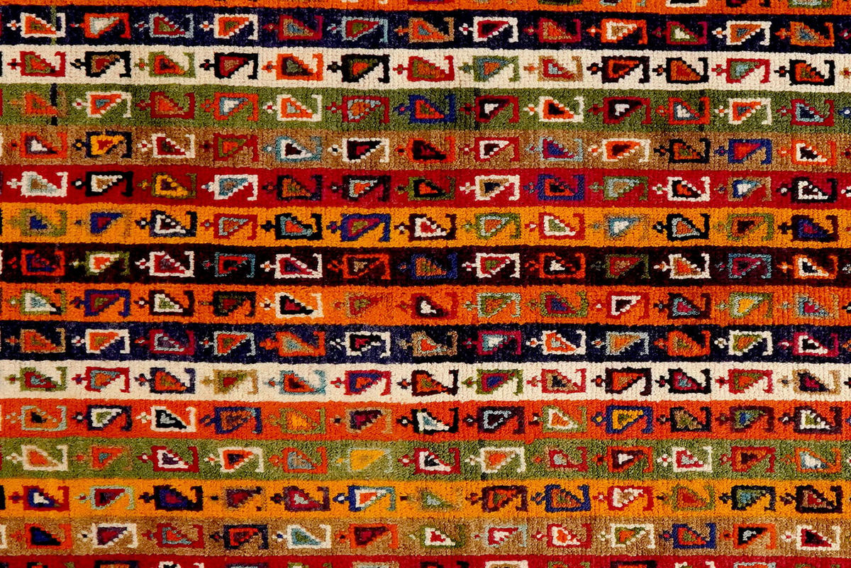 TEPPICH Gashgai Mehrfarbig 199/133 cm Schurwolle - Multicolor, Textil (133/199cm) - Looma