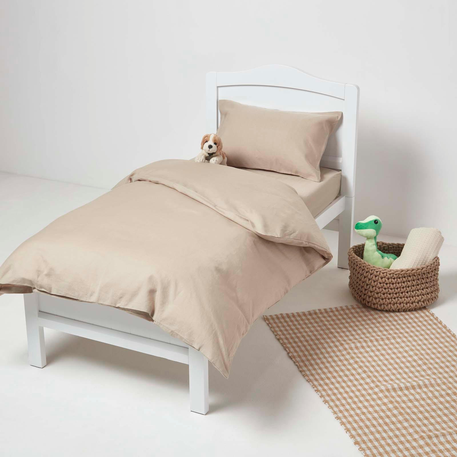 KINDERBETTWÄSCHE Leinen - Beige, Textil (120/150cm) - Homescapes