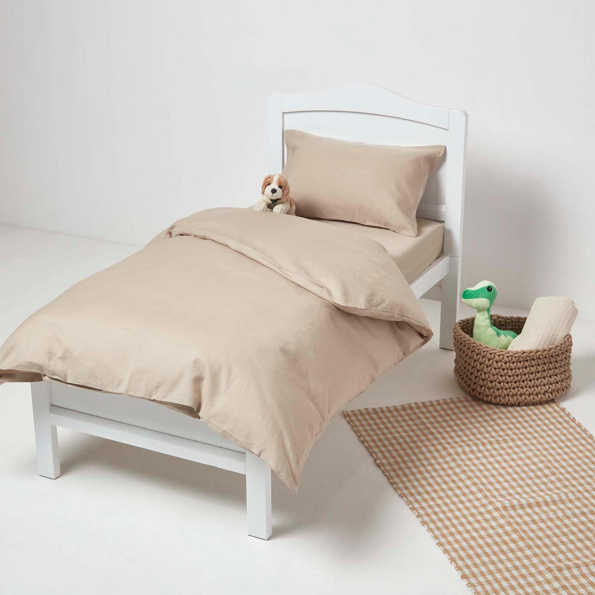 KINDERBETTWÄSCHE Leinen - Beige, Textil (120/150cm) - Homescapes