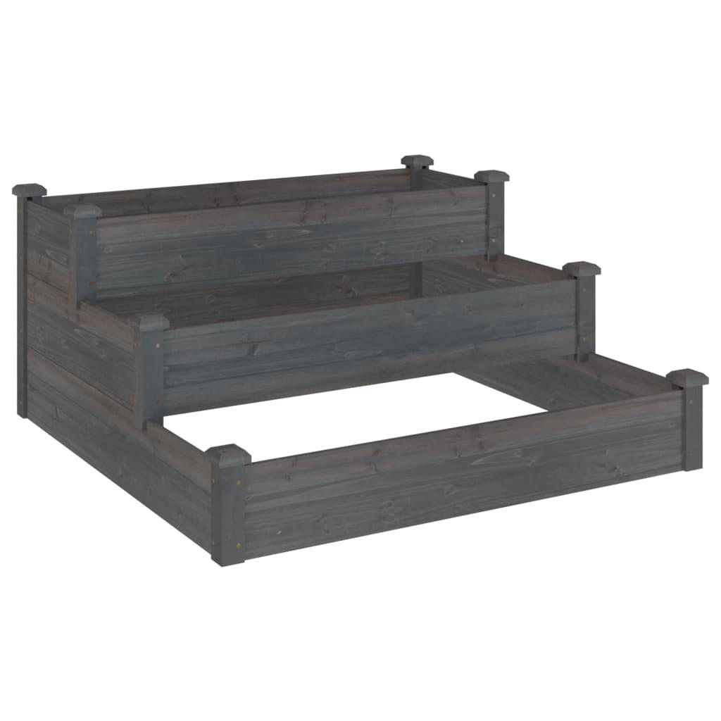 furnicato Hochbeet Grau 120x56x120 cm