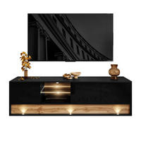 TV-SCHRANK VILLA 180 cm mit Einsatz aus Wotan Eiche - Eiche Wotan/Schwarz, Holzwerkstoff (180/50/40cm) - Lookway