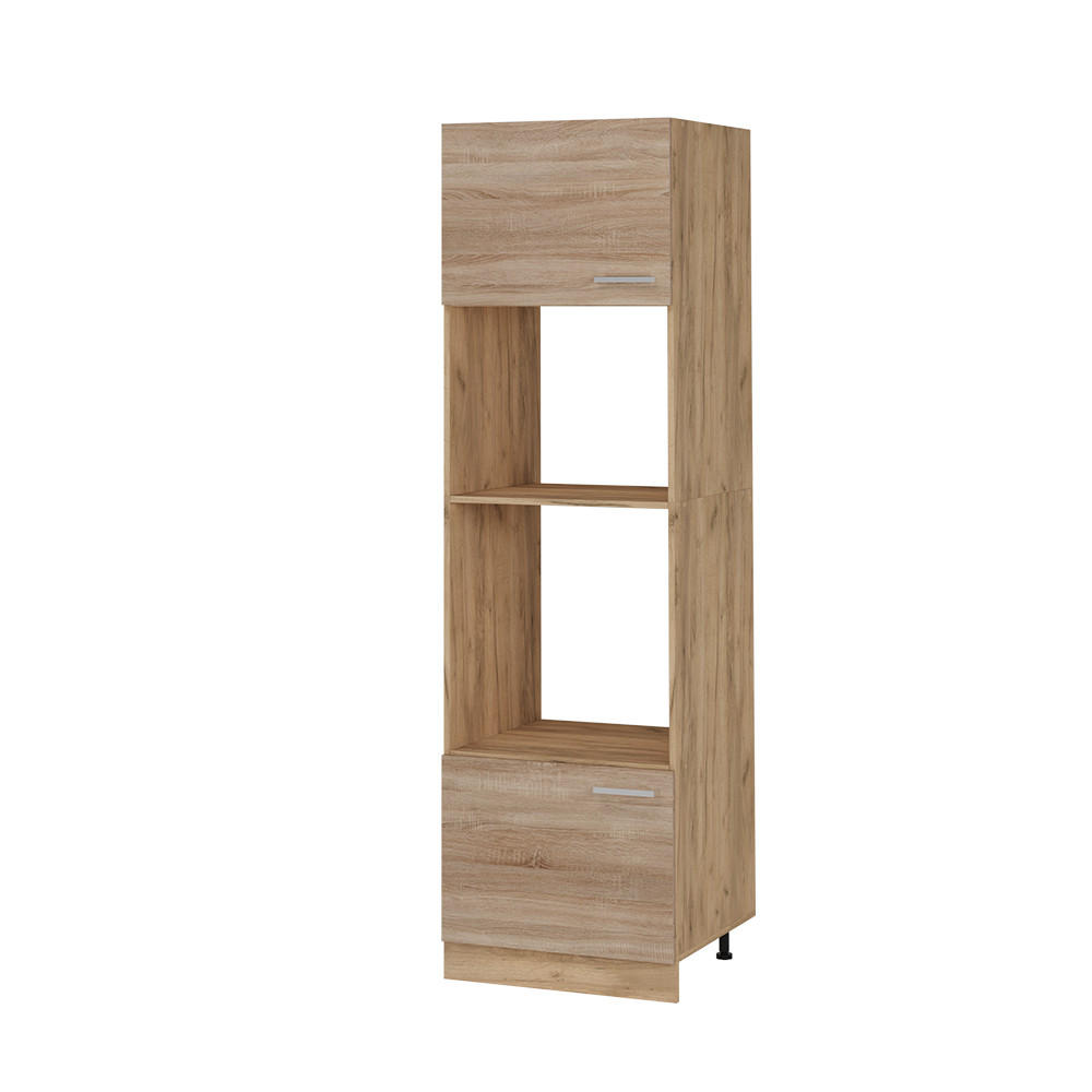 MIKROVÅGSSKÅP R-Line Sonoma 60 cm Sonoma ek, Honungsek 206.8/60/57.2 cm