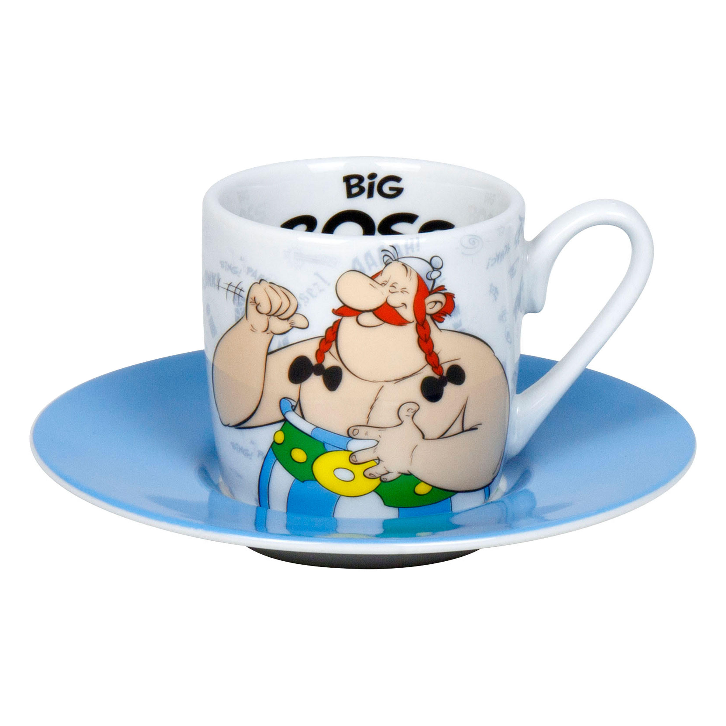 ESPRESSOTASSE Big Boss Obelix - Asterix - Naturfarben, Keramik (0.09L) - Könitz
