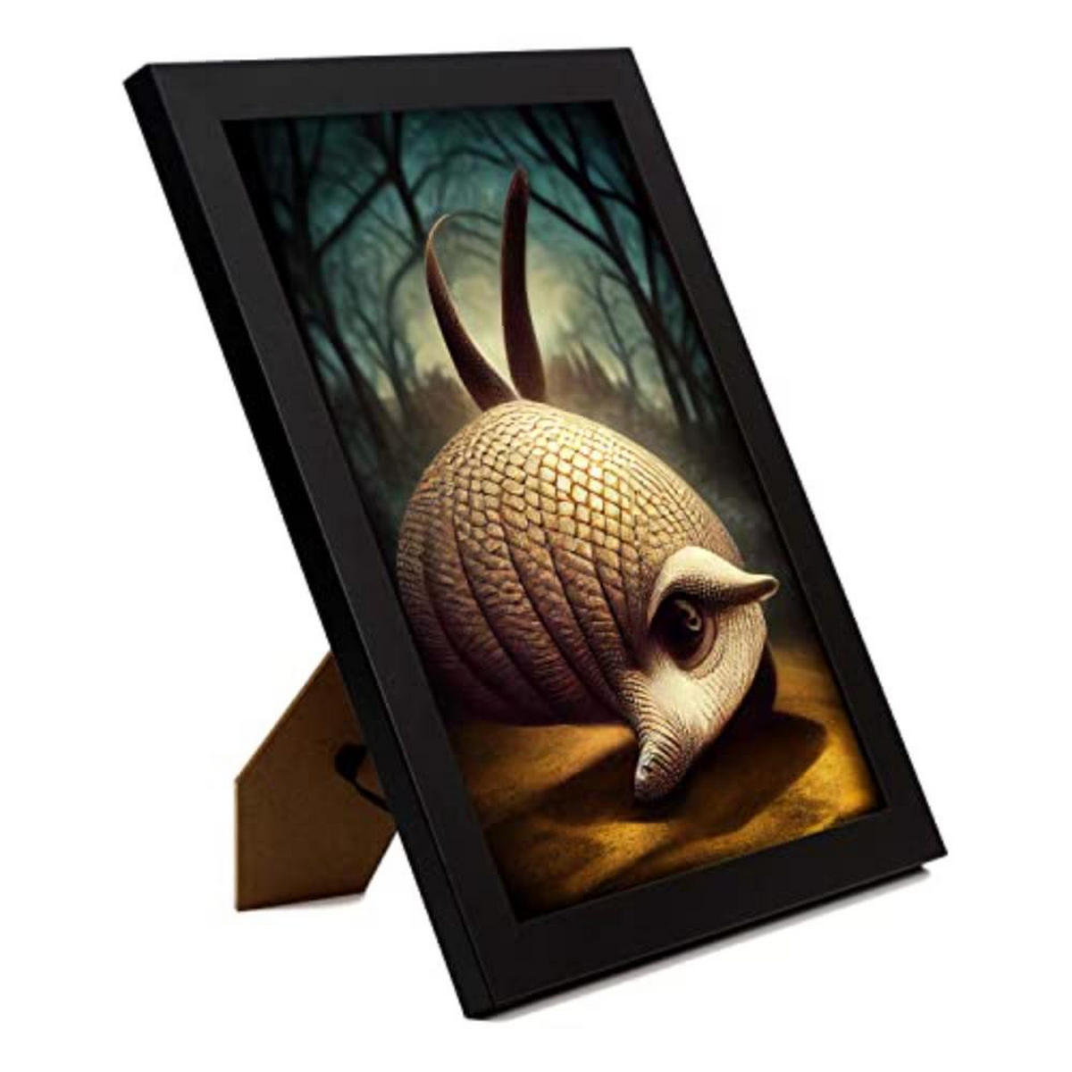 POSTER Set mit 4 Hunde im T Burton Goth Stil A4 Schwarzer Rahmen - Schwarz, Papier (29.7/3cm) - Nacnic