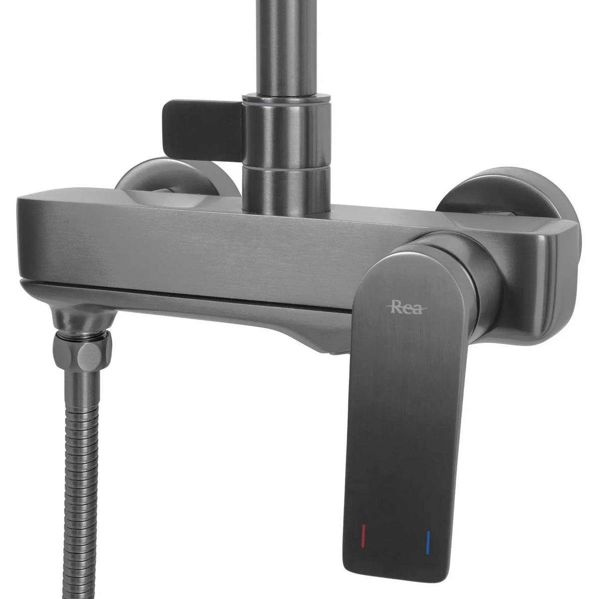 DUSCHGARNITUR Rea Avalon Titanium - Titanfarben, Metall (23/153/50cm) - REA
