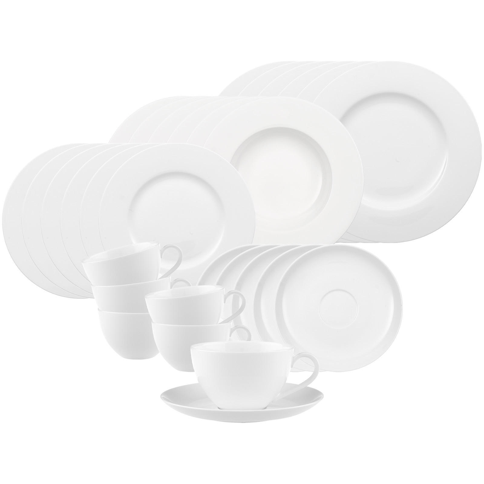KOMBISERVICE Anmut weiß 30er Set - Weiß, Keramik (1/1/1cm) - Villeroy & Boch