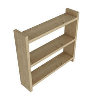 WANDREGAL für die Küche mit 3 Ablagen 44/10/40 cm - Eichefarben, Holzwerkstoff (10/40/44cm) - Calicosy