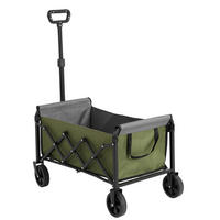 GARTENWAGEN Leichter 66 cm Army Grün – Klappbarer Outdoor Transportwagen mit All-Terrain Rädern - Grün, Metall (66/45/41cm) - Urban Meuble