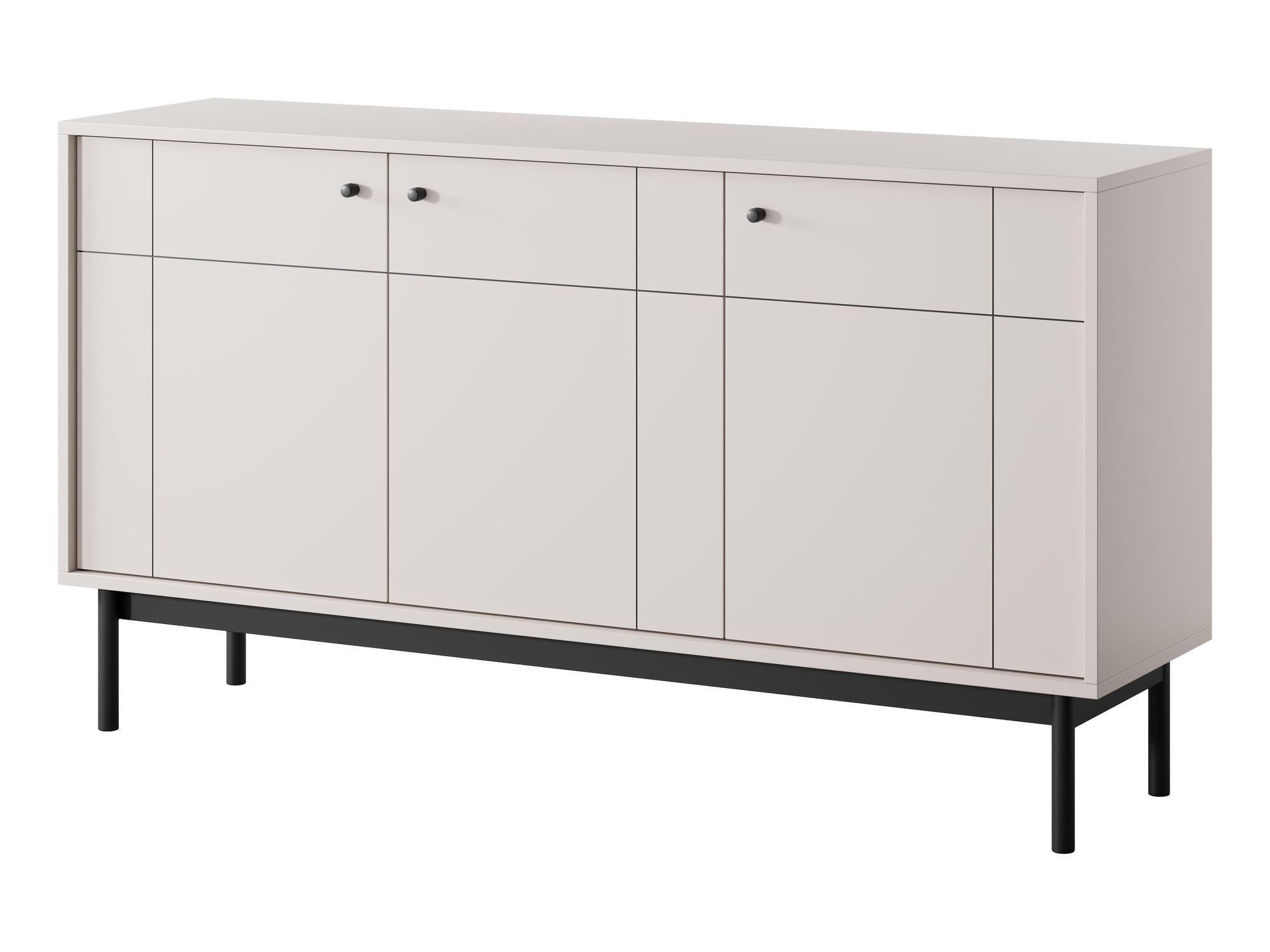 SIDEBOARD JAPANDI Beige 154x39x84 cm - Beige, Holzwerkstoff (154/84/39cm) - FURNLUX