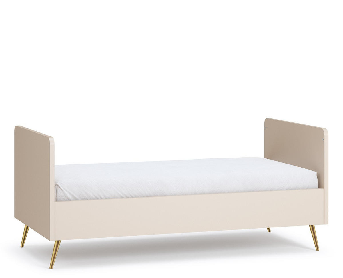 BABYZIMMER Set Lien - 4-teilig - Sandfarben/Goldfarben, Holzwerkstoff/Metall (90/188/51cm) - QMM TraumMöbel