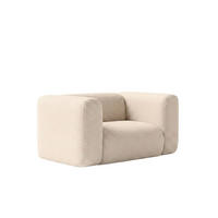 WOHNZIMMERSESSEL aus Chenille-Stoff Cremona, Creme, GRETA - Creme, Holz (137/70/89cm) - Kaiser Möbel