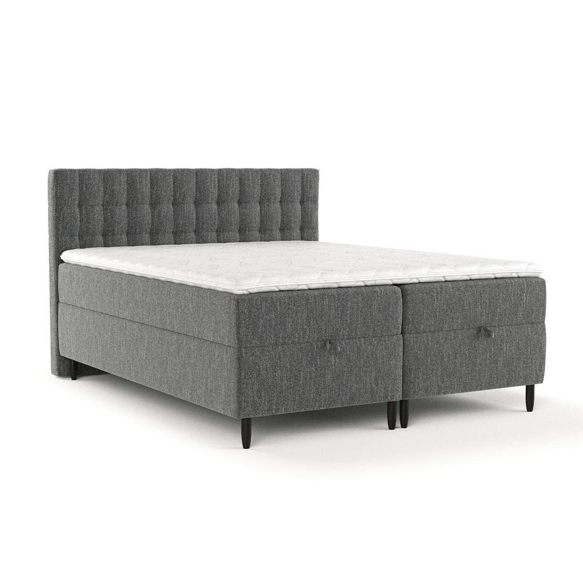 BOXBETT Milo Schwarz 160/200 cm - Schwarz, Holz/Holzwerkstoff (160/200cm) - Maison de Reve
