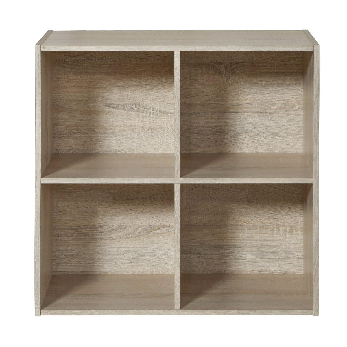 REGALMÖBEL 4 fächer 29,5/61,5/29,5 cm - Eichefarben, Holzwerkstoff (61.5/61.5/29.5cm) - Calicosy