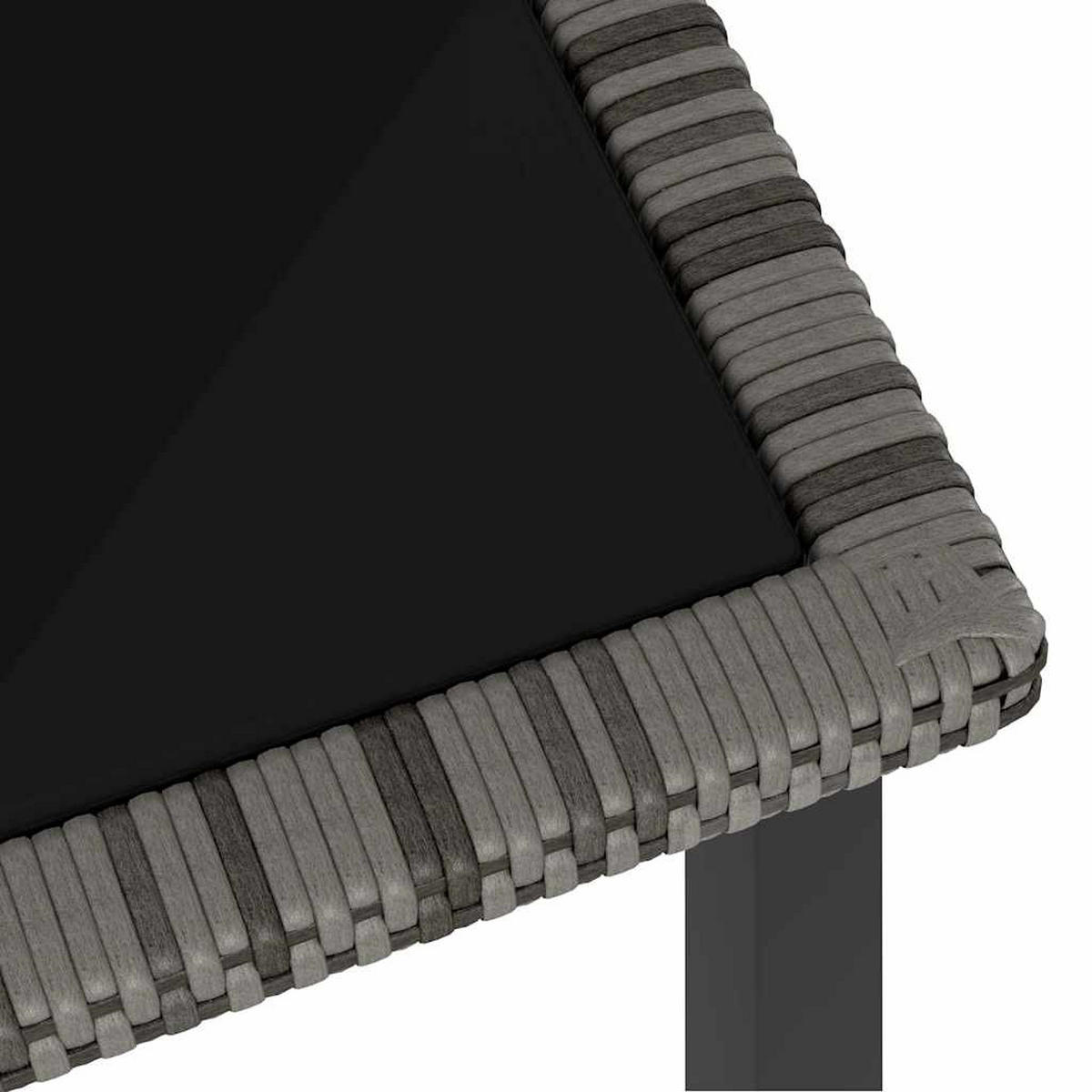 GARTEN-ESSTISCH Grau 70/70/73 Cm Poly Rattan - Grau, Kunststoff (70/70/73cm) - vidaXL