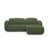 ECKSOFA OLIO L-Form Schlaffunktion mit Bettkasten, lose Rückenkissen, freistehend, RECHTS 248x174 cm Green - Grün, Holz/Textil (248/174cm) - DomoHome
