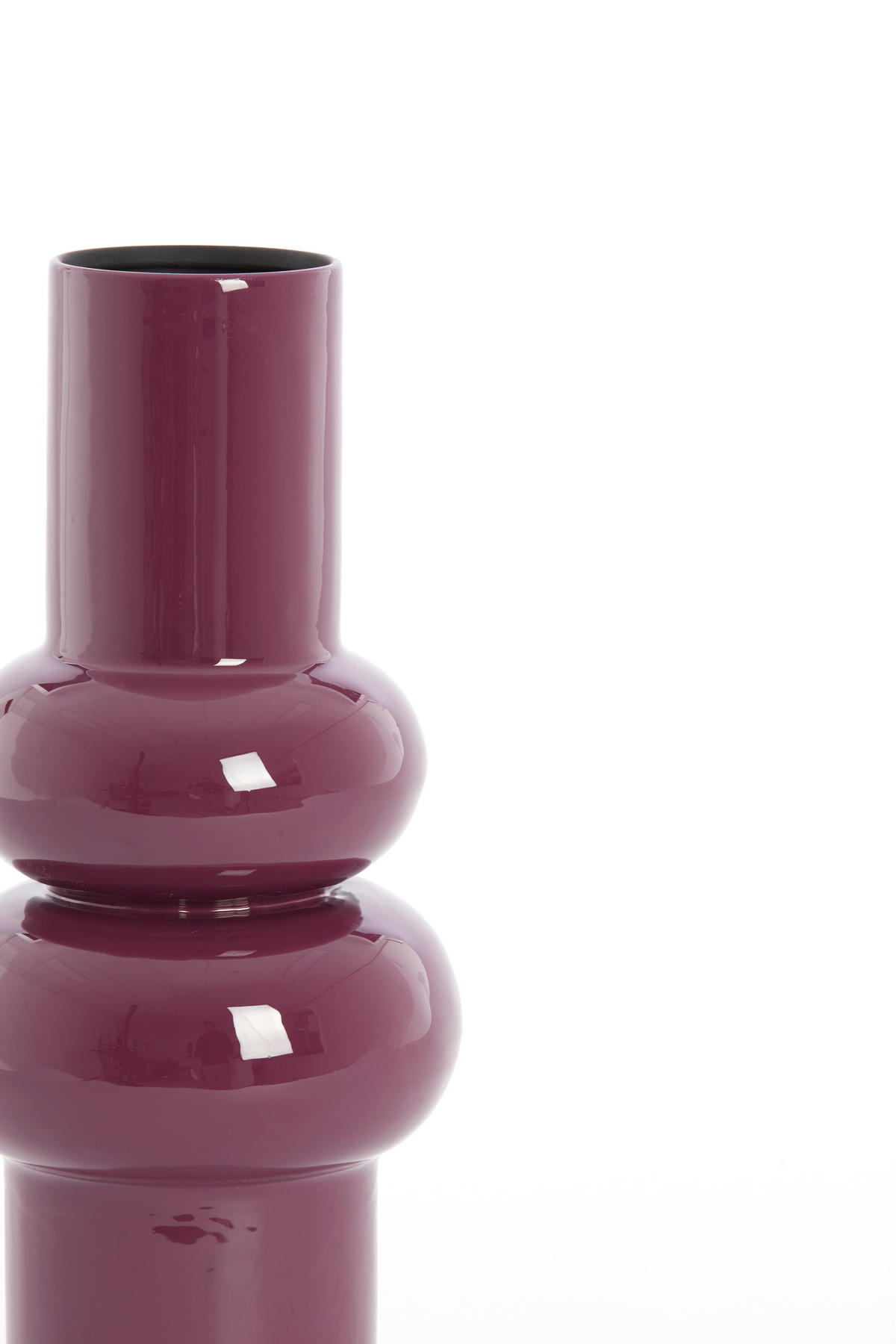 VAZE Irissa Lila 15/15/36 cm - Lila, Metall (36cm) - Light & Living