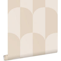 TAPETE Art Decó Muster 53 cm x 10.05 m - Beige, Papier (53/1000cm) - ESTAhome