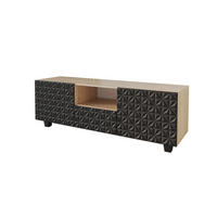 LOWBOARD VIRA-S 140x40x41 cm - Artisan / Schwarz - Schwarz, Holzwerkstoff (140/50/41cm) - ALTDECOR