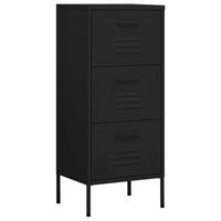 LAGERSCHRANK Schwarz 42,5/35/101,5 Cm Stahl - Schwarz, Metall (42.5/101.5/35cm) - vidaXL