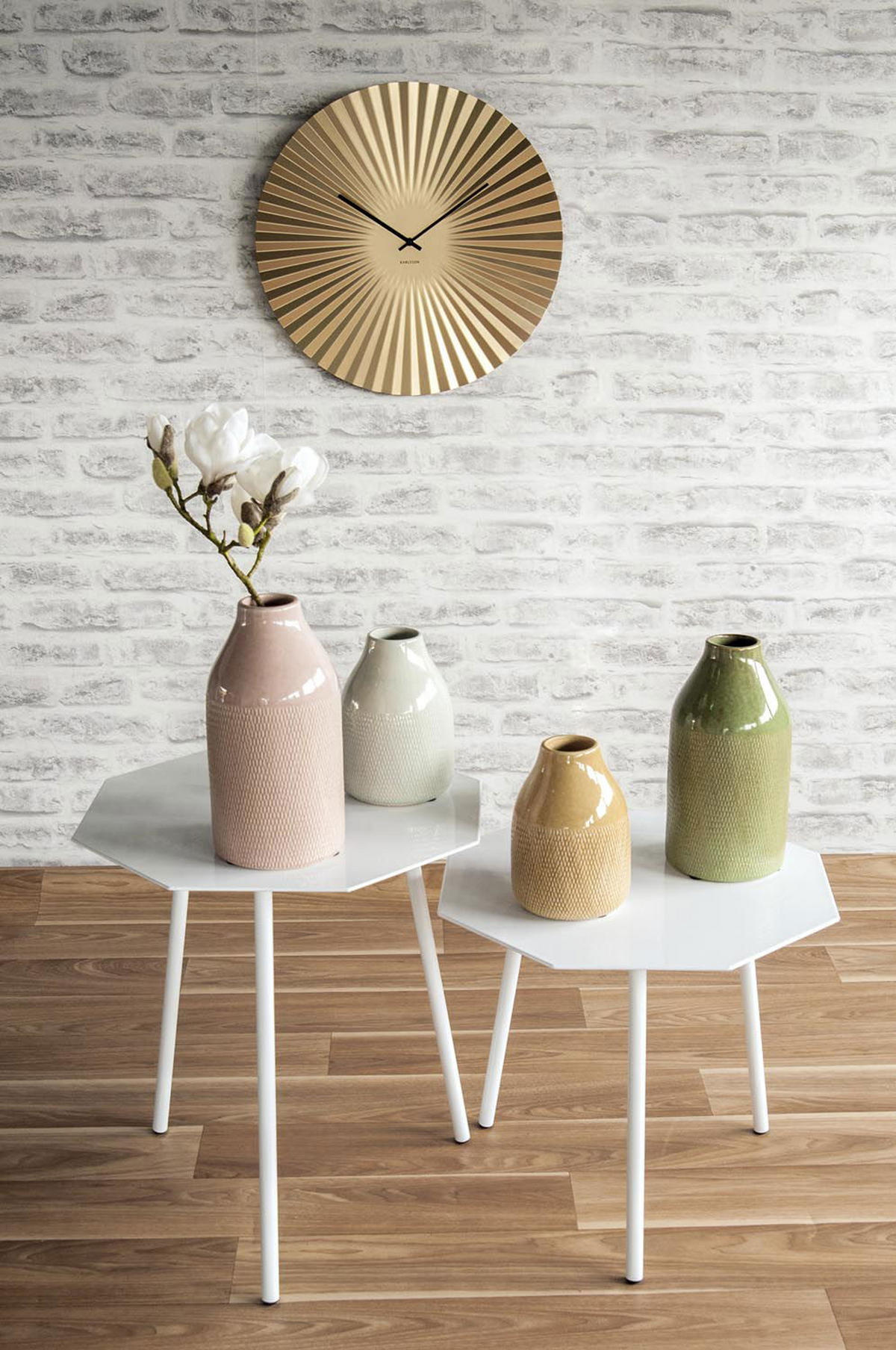 WANDUHR Sensu XL Ø50 cm - Goldfarben, Metall (50/50/3.5cm) - Karlsson