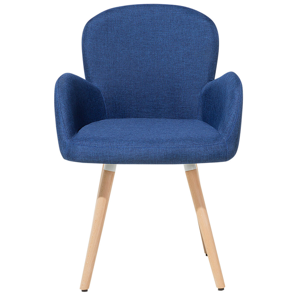 STUHL 2er-Set Polsterbezug Blau Brookville - Blau, Holz/Textil (43/83/52cm) - Beliani