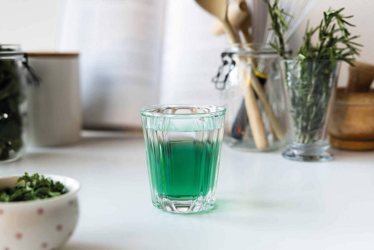 WASSERGLÄSER Onde blau 280 ml 6er Set - Blau, Glas (0.28L) - La Rochère