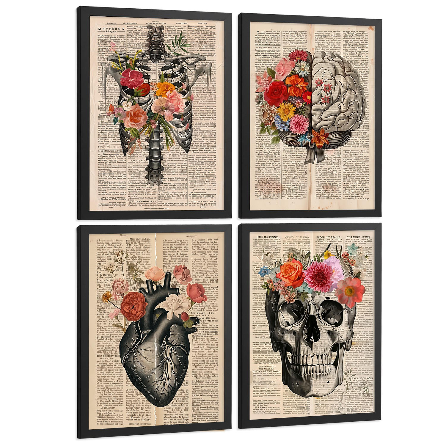 Nacnic Poster Schwarz 21x29.7x3 cm